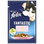Корм влажный Felix Fantastic с форелью и зелеными бобами для взрослых кошек 85г