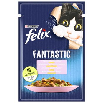 Felix Fantastic Wet Food with Trout and Green Beans for Adult Cats 85g - buy, prices for MasterZoo - photo 1