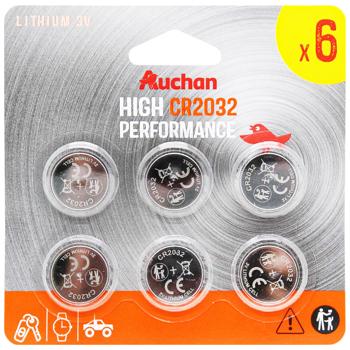 Батарейки Auchan CR2032 6шт - купити, ціни на Auchan - фото 1