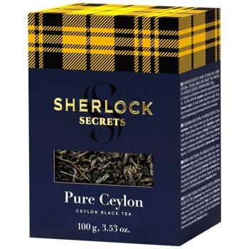 Чай черный Sherlock Secrets Pure Ceylon крупнолистовой 100г - купить, цены на NOVUS - фото 1