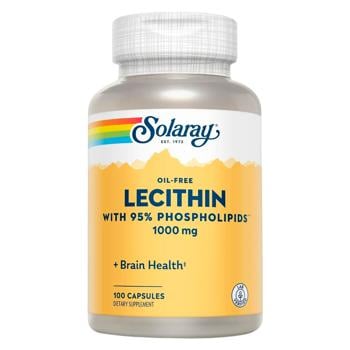 Solaray Oil-Free Soy Lecithin 1000mg 100 capsules