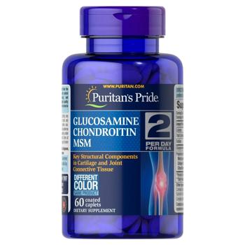 Puritan's Pride Triple Strength Glucosamine and Chondroitin with MSM 60 caplets - buy, prices for Biotus - photo 1