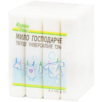 Мило господарське Кожен день універсальне 125г x 4шт - купити, ціни на Ідеал - фото 1