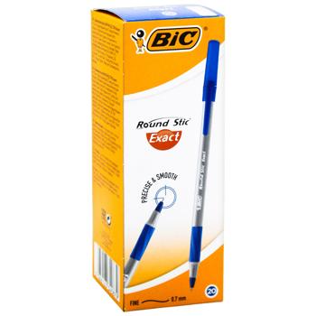 Ручка BIC Round Stic Exact шариковая синяя 20шт - купить, цены на METRO - фото 3