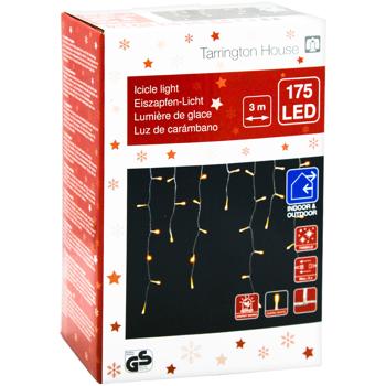 Tarrington House Icicle Light Curtain Warm White 175LED - buy, prices for - photo 2
