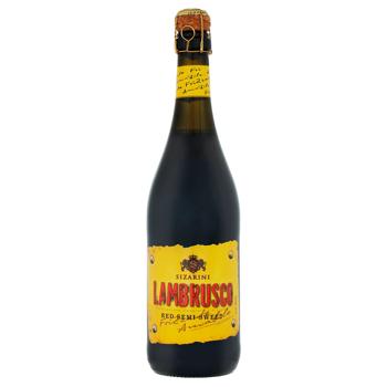 Вино ігристе Sizarini Lambrusco червоне напівсолодке 8% 0,75л - купити, ціни на MasterZoo - фото 1