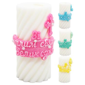 Pillar Candle with Applique 9х5.5cm - buy, prices for EKO Market - photo 1
