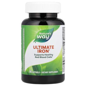 Железо Nature's Way Ultimate Iron 90 гелевых капсул - купить, цены на Biotus - фото 1