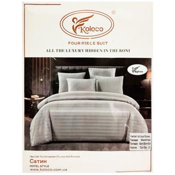 Koloco Stripe Satin One and Half Bedding Set - buy, prices for Supermarket "Kharkiv" - photo 1