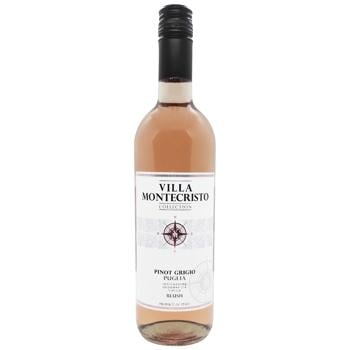 Villa Montecristo Pinot Grigio Puglia Rose Dry Wine 12% 0.75l