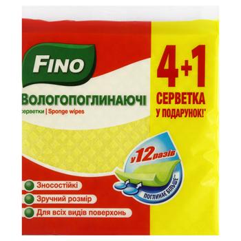 Серветки господарські Fino вологопоглинаючі 5шт - купити, ціни на КОСМОС - фото 1