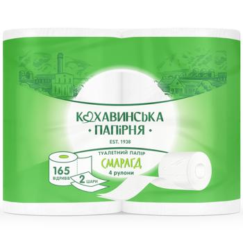 Kokhavynska Papirnya Emerald 2-ply Toilet Paper 4pcs