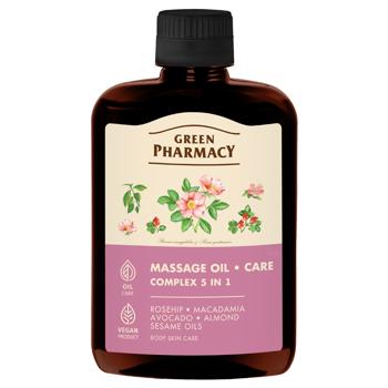 Олія масажна Green Pharmacy комплексна 5в1 200мл
