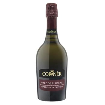 Вино игристое Corner Prosecco Superiore di Cartizze белое сухое 11,5% 0,75л - купить, цены на METRO - фото 1