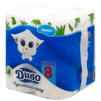 Dyvo Aroma Aloe Vera White Cellulose 2-Ply Toilet Paper 8pcs - buy, prices for - photo 2