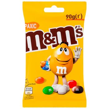 Драже M&M's с арахисом и молочным шоколадом 82г - купить, цены на Чудо Маркет - фото 1