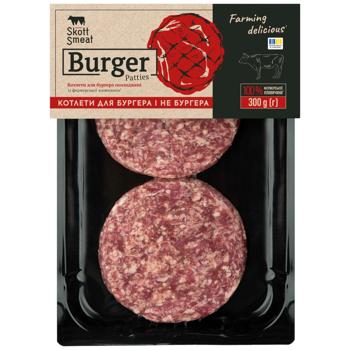 Skott Smeat Beef Chilled Cutlets for Burgers 300g - buy, prices for MegaMarket - photo 1