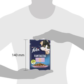 Корм влажный Felix Fantastic с форелью и зелеными бобами для кошек 85г - купить, цены на КОСМОС - фото 2