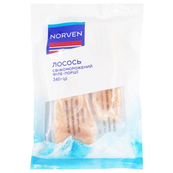 Филе лосося Norven свежемороженое 340г - купить, цены на КОСМОС - фото 1