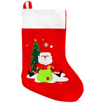 Прикраса д/свята Carnival Шкарпетка новорічна велюрова МА25-47 - купити, ціни на За Раз - фото 1