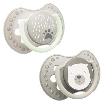 Lovi Buddy Bear Silicone Fluorescent Pacifier 3-6m 2pcs - buy, prices for - photo 2