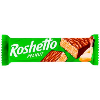 Батончик вафельний Roshen Roshetto з арахісом 34г - купити, ціни на Grono - фото 1