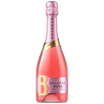 Вино ігристе Bolgrad рожеве напівсолодке 0,75л