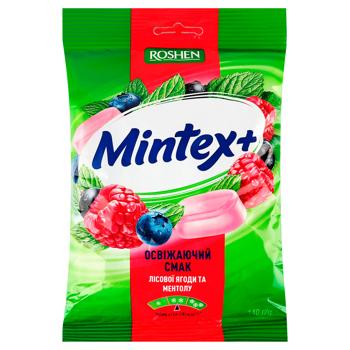 Цукерки Roshen Mintex+ Лісові ягоди та ментол 140г