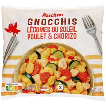 Ньоккі Auchan з куркою та чорізо заморожені 900г