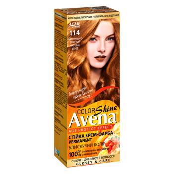 Крем-краска для волос устойчивая AVENA Shine Color 114 Натурально-бежевый - купить, цены на Таврия В - фото 1