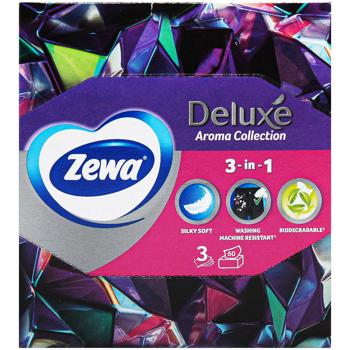 Салфетки косметические Zewa Deluxe Aroma Collection 60шт - купить, цены на КОСМОС - фото 7