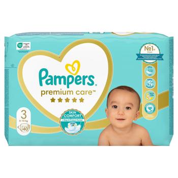 Pampers Premium Care 3 Midi Diapers 6-10kg 40pieces - buy, prices for - photo 3