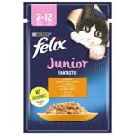 Корм вологий Felix Fantastic Junior з куркою для кошенят 85г