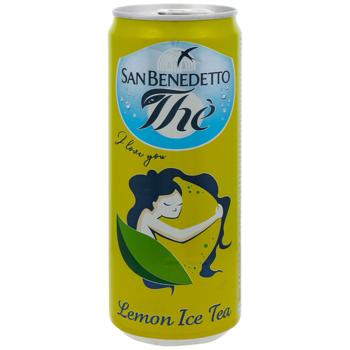Чай холодний San Benedetto чорний лимон 0,33л - купити, ціни на Епіцентр FOOD - фото 1