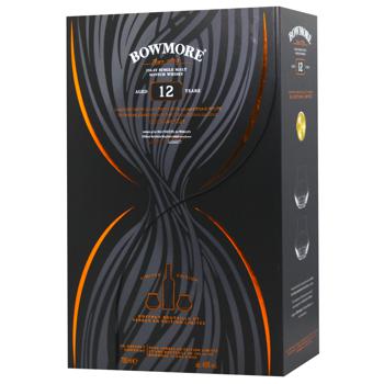 Віскі Bowmore 12 років 40% 0,7л + 2 склянки - купити, ціни на WINETIME - фото 2