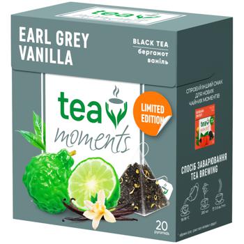 Чай черный Tea Moments Earl Grey Vanilla бергамот-ваниль 1,8г*20шт - купить, цены на Auchan - фото 1