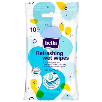 Bella Wet Wipes with Green Tea Scent 10pcs - buy, prices for MegaMarket - photo 4