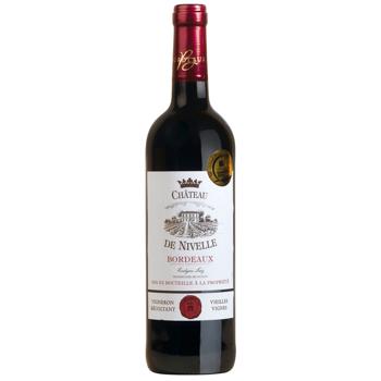 Chateau de Nivelle Red Dry Wine 13.5% 0.75l - buy, prices for COSMOS - photo 1