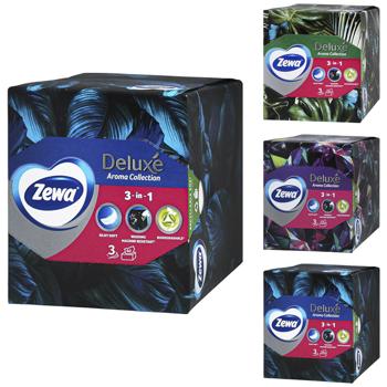 Серветки косметичні Zewa Deluxe Aroma Collection 60шт - купити, ціни на КОСМОС - фото 1