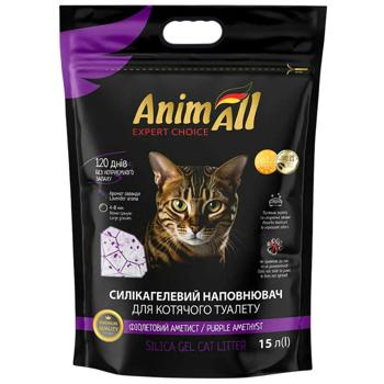 AnimAll Premium Edition Purple Amethyst cилікагелевий наповнювач 15 л - лаванда - купить, цены на MasterZoo - фото 1
