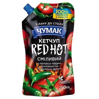 Кетчуп Чумак Red Hot натуральный 250г - купить, цены на Идеал - фото 1