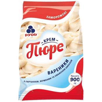 Вареники Рудь Крем-пюре с картофелем сливками и жареным луком 900г - купить, цены на КОСМОС - фото 1