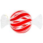 Украшение елочное Bona Di Конфета 6,5х12см красный с белым