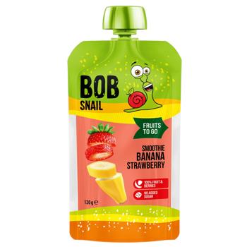 Смузі Bob Snail банан-полуниця 120г - купити, ціни на Торба - фото 1