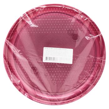 Inpak Transparent-Red Dinner Plate 10pcs - buy, prices for ULTRAMARKET - photo 2