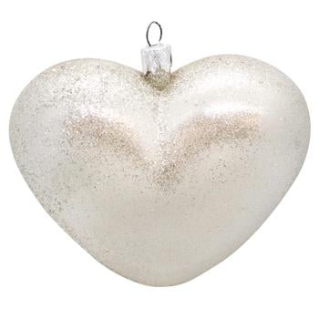 Gloss Champagne Volume Heart Decoration 100mm - buy, prices for ULTRAMARKET - photo 1