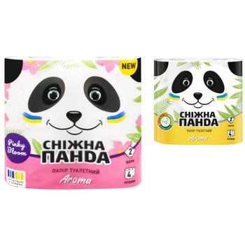 Snow Panda Aroma 2-ply Toilet Paper 4pcs - buy, prices for COSMOS - photo 1