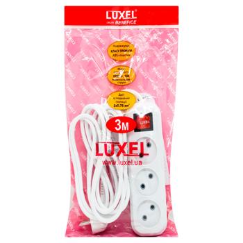 Luxel 3-Outlet Power Strip 3m