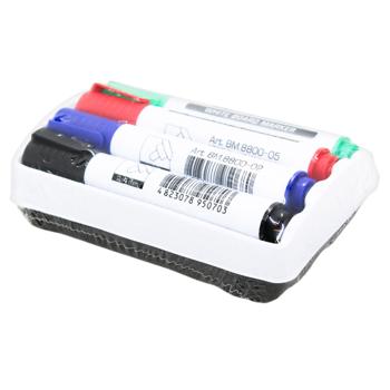 Buromax Flipchart Set 4 Markers + Sponge - buy, prices for MegaMarket - photo 2