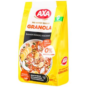Axa Banana-Coconut-Seed Granola with Sweetener 300g - buy, prices for - photo 2